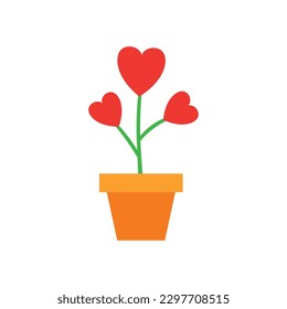 valentine icon flat vector illustration
