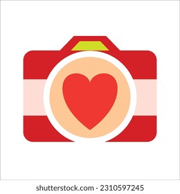 Valentinsymbol, flache Vektorgrafik