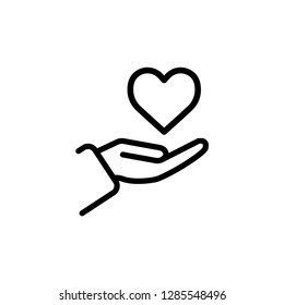 Heart Hand Symbol Design Template Vector Stock Vector (Royalty Free ...