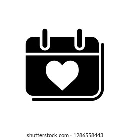 Valentine icon : heart and calendar.