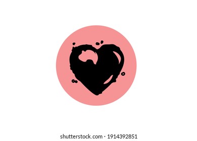 Color sólido del corazón del icono de San Valentín
