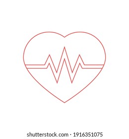 valentine icon heartbeat Color Lines-02