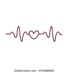 valentine icon heartbeat fill line-02