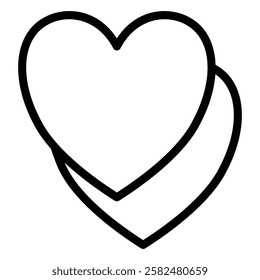 Valentine icon illustration in line style. Perfect for website mobile app presentation. Suitable for any user interface and user experience