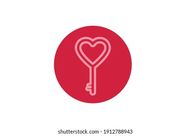 Valentine Icon Key Line Color 