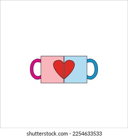 "Valentine Icon Line Vector Illustration"