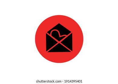 Valentine Icon Love Letter Solid Color