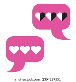 valentine icon and love icon vector illustration logo design