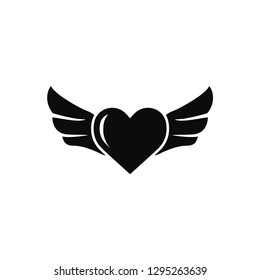 Valentine icon : Romantic heart icon vector flat design in trendy style for marriage celebration.