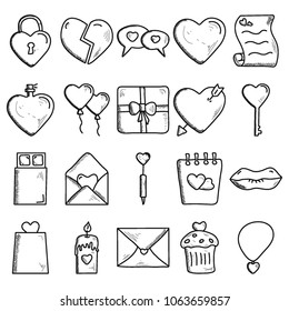 Valentine icon set
