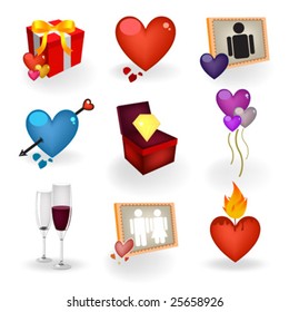 valentine icon set