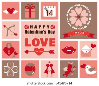 Valentine icon set