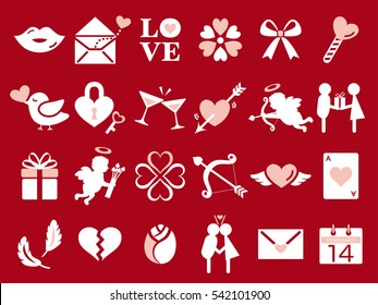 Valentine icon set