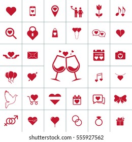 Valentine icon set