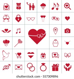 Valentine icon set