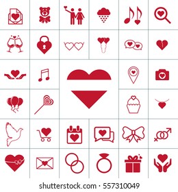 Valentine icon set