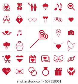 Valentine icon set