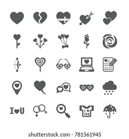 Valentine icon set