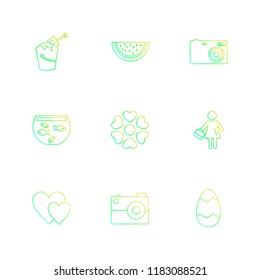 Valentine icon set design vector 