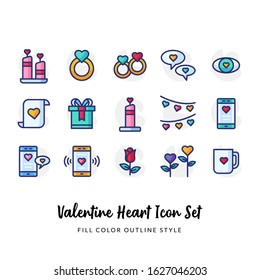 Valentine Icon Set Gift Present