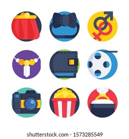 Valentine icon set. Happy valentine day related icon in white background