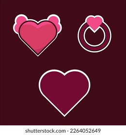 valentine icon set illustration vector 