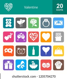 Valentine icon set. Suitable for web apps, mobile apps and print media.