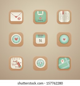 Valentine icon set. Vector. Eps 10 