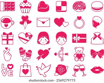 Valentine icon set vector illustration
