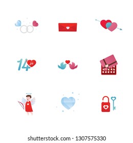 Valentine Icon Simple Illustration With Pastel Color Collection