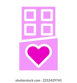 valentine icon solid pink style illustration vector and logo. Icon sign from modern collection for web. Nice design perfect.