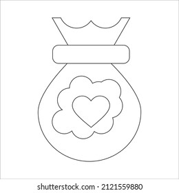 valentine icon solid vector illustration