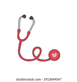 valentine icon stethoscope fill line