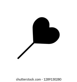 Valentine icon : Sweets and candy heart symbol.