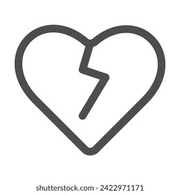 Valentine icon thin line style in vector format