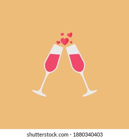 Valentinsymbol. Bei diesem Design geht es um Dekorationen, die bei Valentinstag verwendet werden.