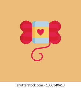 Valentine icon. This design is about decorations that are used when Valentine arrives.