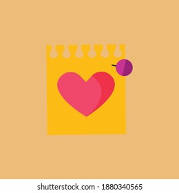 Valentine icon. This design is about decorations that are used when Valentine arrives.