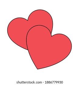 Valentine icon.Happy valentine day related icon isolated on white background