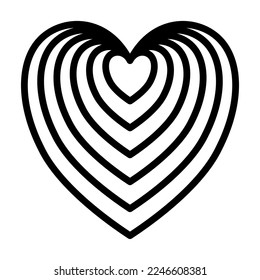 Valentine icons, bold line style. Valentines day signs and love symbols