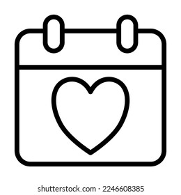 Valentine icons, bold line style. Valentines day signs and love symbols