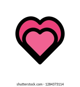 valentine icons celebration with filled style