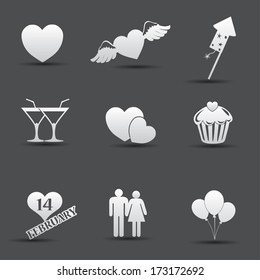 Valentine icons,vector