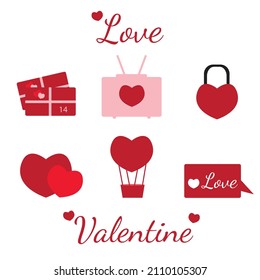 valentine illustration design suitable for vector illustration design