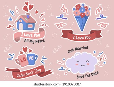 valentine illustration Vector for banner, poster, flyer