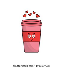 Valentine Kawaii Cute Drink Cup Fill Line