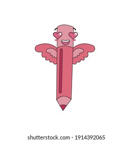 
Valentine Kawaii pencil colored Fill Lines