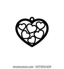 Valentine keychain template, Valentine laser cut design 