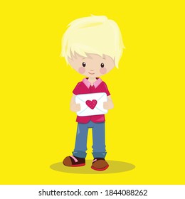 valentine kids boy design vector illustration