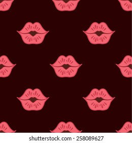 Valentine kiss. Vector background
